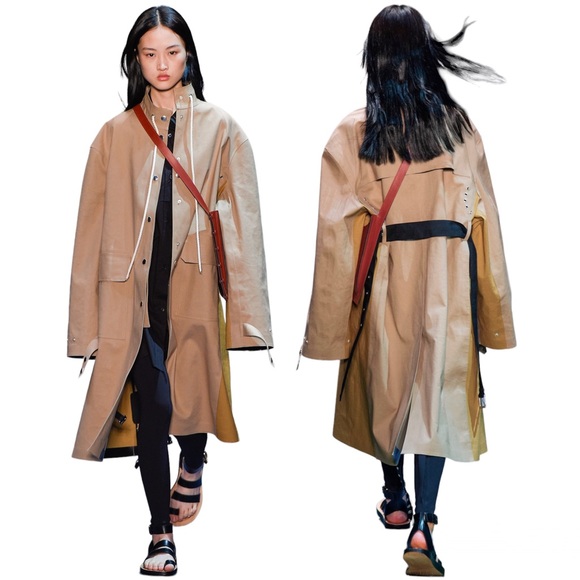 CÉLINE MACKINTOSH WATERPROOF COTTON BELTED TRENCH COAT SIZE 34 BY PHOEBE PHILO - Picture 2 of 16
